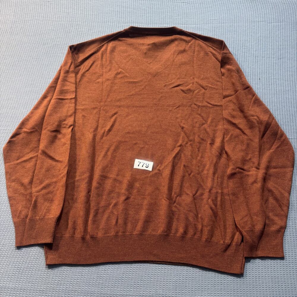 JOS. A. BANK Traveler‎ Merino Wool Sweater Men's Sz 2X Brown Brand New